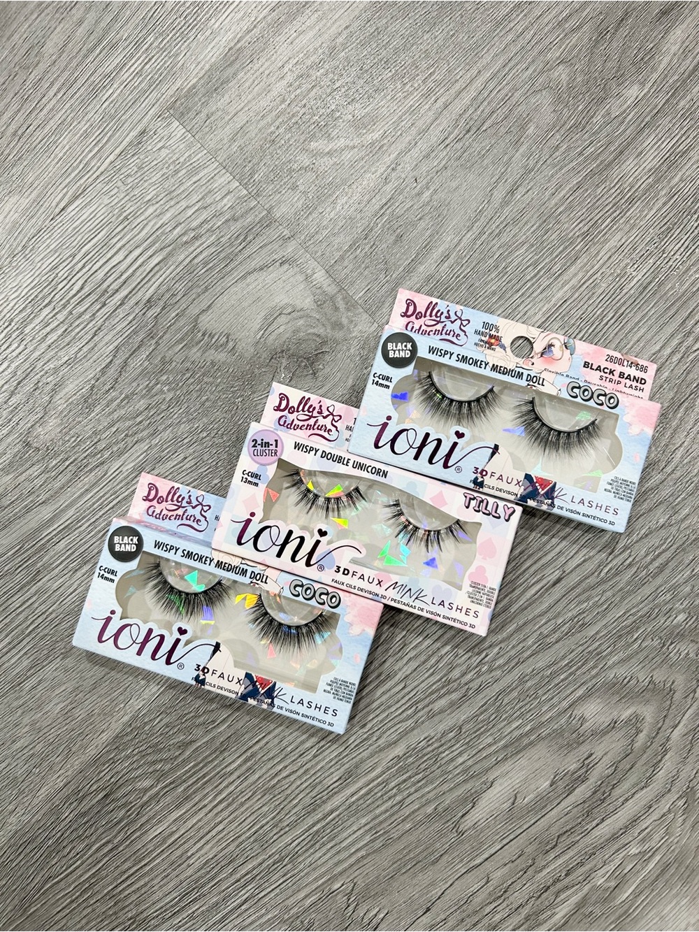 Ioni Dolly's Adventure Multi-Color Wispy Faux Mink Lashes
